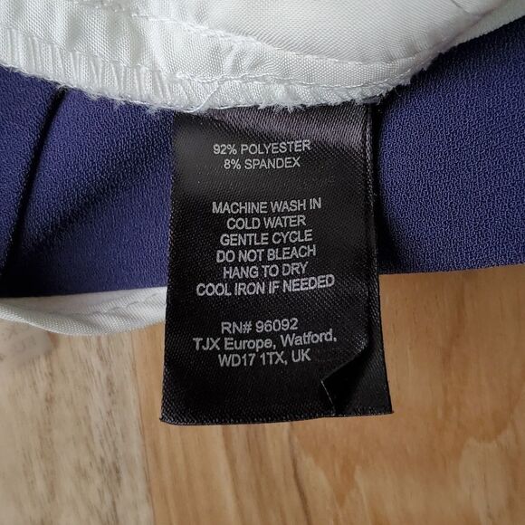 🔺️Dalia Cream & Blue Dressy Shorts Size 10 - Picture 8 of 8